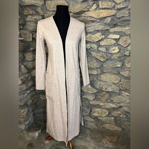 G by Giuliana Light Tan Open Front long Cardigan